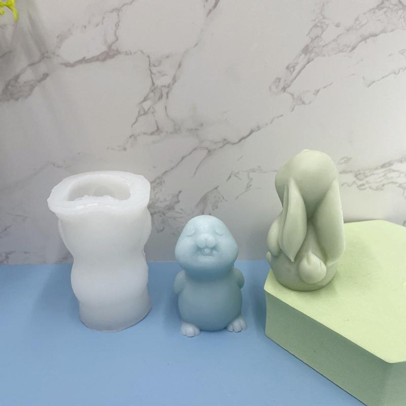 Rabbit Shape Candle Molds Animal Resin Molds for Making Candle Soap Chocolate Cake Fondant Decorations Baking DIY Craft