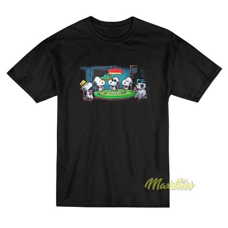 Vintage SN00PY Playing Cards Poker T-Shirt Gift for fan S-5XL Unisex T-Shirt