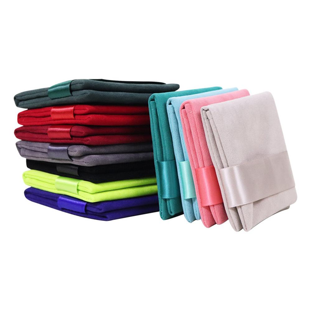 Double-sided Velvet Jewelry Bag Flip Earring Necklace Square Storage Socket Gift Packaging Bag Jewelry Packaging Display Pouches