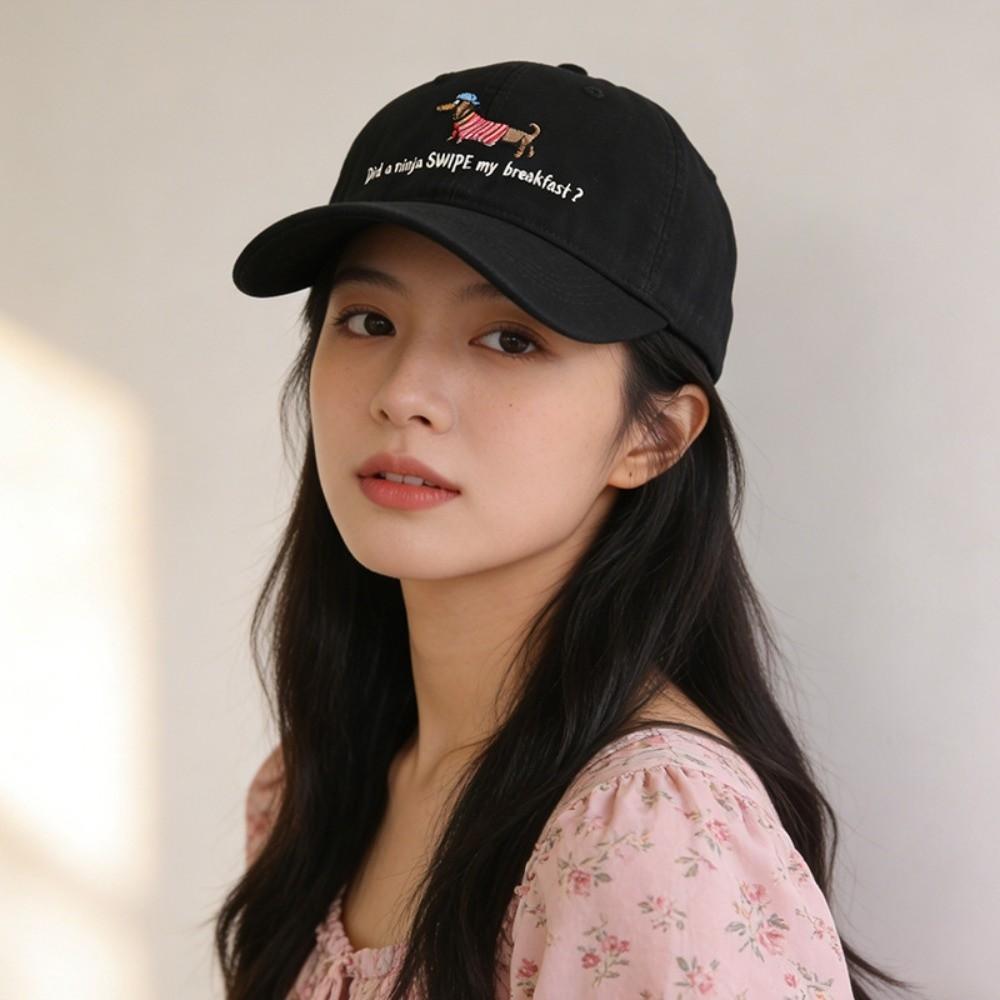 Korean Style Dachshund Baseball Cap Sunscreen Couple Sunshade Casquette Outdoor