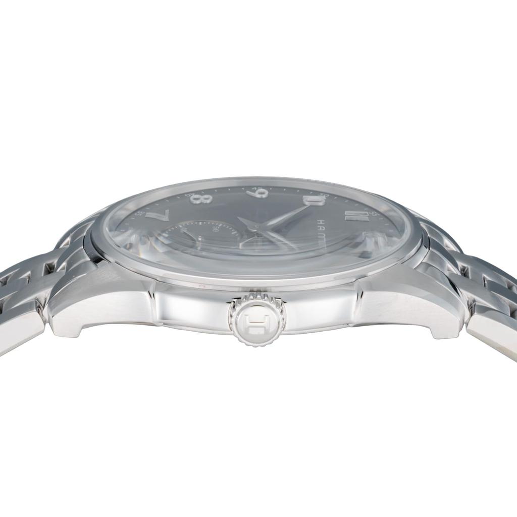 Watch Hamilton Thinline Small Seconds Quartz H38411183 Quartz 5 ATM Water Resistant Sapphire Crystal Gray Dial Stainless Steel [HAMILTON] Men's