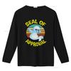 Seal Of Approval T Shirt Funny SweaT Lover s Puns Baby vintage Washed Comfortable Slightly Casual Soft graphic Unisex