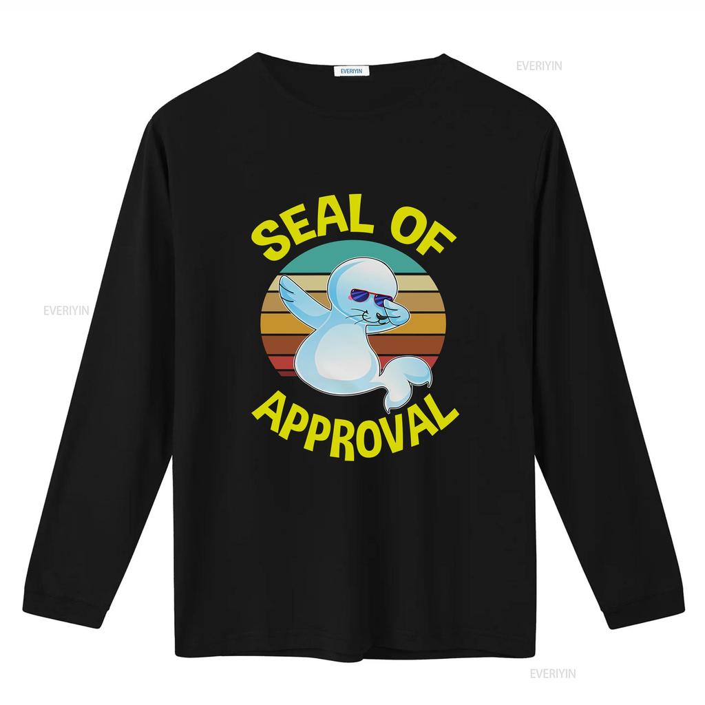 Seal Of Approval T Shirt Funny SweaT Lover s Puns Baby vintage Washed Comfortable Slightly Casual Soft graphic Unisex
