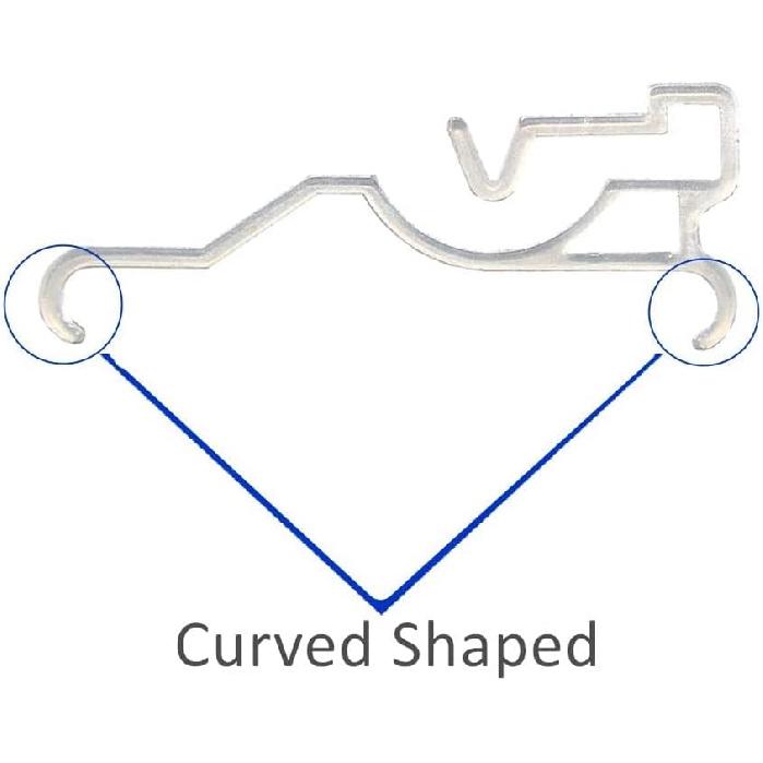 Valance Clips 12pcs 2.5" Clear Plastic Hidden Retainer Holder tallation Bracket for 2inch Horizontal Wood and Faux Wood Blinds with a 2-1/2" (64mm)