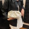Yogodlns Простые Универсальные Клатчи для Вечера для Женщин Однотонные с Дизайном Плиссе и Заклепок Женский Клатч Мягкий Кошелек из Искусственной Кожи