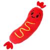 1Pcs Durable Grinding Teeth Dog Sound Toy Bite-resistant Interactive Hot Dog Chewing Toy Embroidered Squeaky Puppy Chew Toy