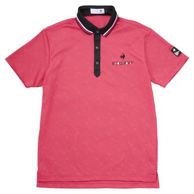 Coq Sportif Короткий рукав Mondrian UV Sweat Quick Stretch LG5SHS04M PK00 [Le Golf] Рубашка, Узор, Солнцезащитный крем, Защита, Впитывающий, Сушка, Гольф,