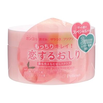 Pelican Soap - Мыло-скраб для тела для ухода за бедрами Сладкий персик