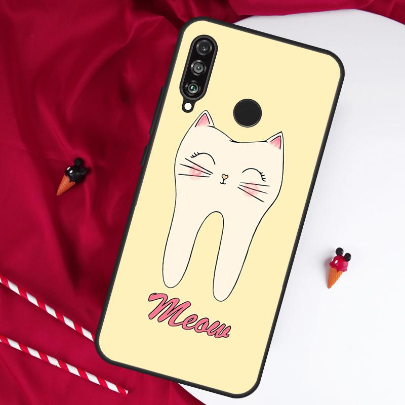Чехол для Huawei Nova Y61 Y91 Y73 Y72 Y90 Y70 Y60 12s 12i 11i 8i 9 10 SE P60 P30 Pro P40 Lite с рисунком зуба