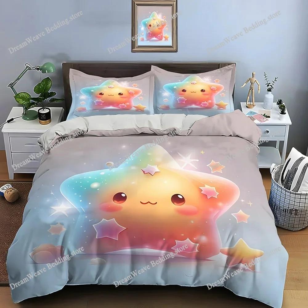 New Stars Bedding Set Single Twin Full Queen King Size Bed Set Adult Kid Bedroom Duvet Cover Sets 3D Print Anime Bed Sheet Set