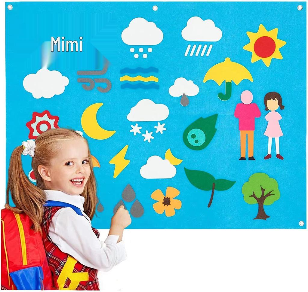 Interstellar Felt Learning Board: Children's Interactive Dress-Up Puzzle for Cognitive Development