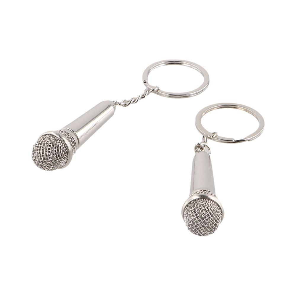 Fashion Car Key Holder Personalized Pendent Key Chain Microphone Key Ring Women Men