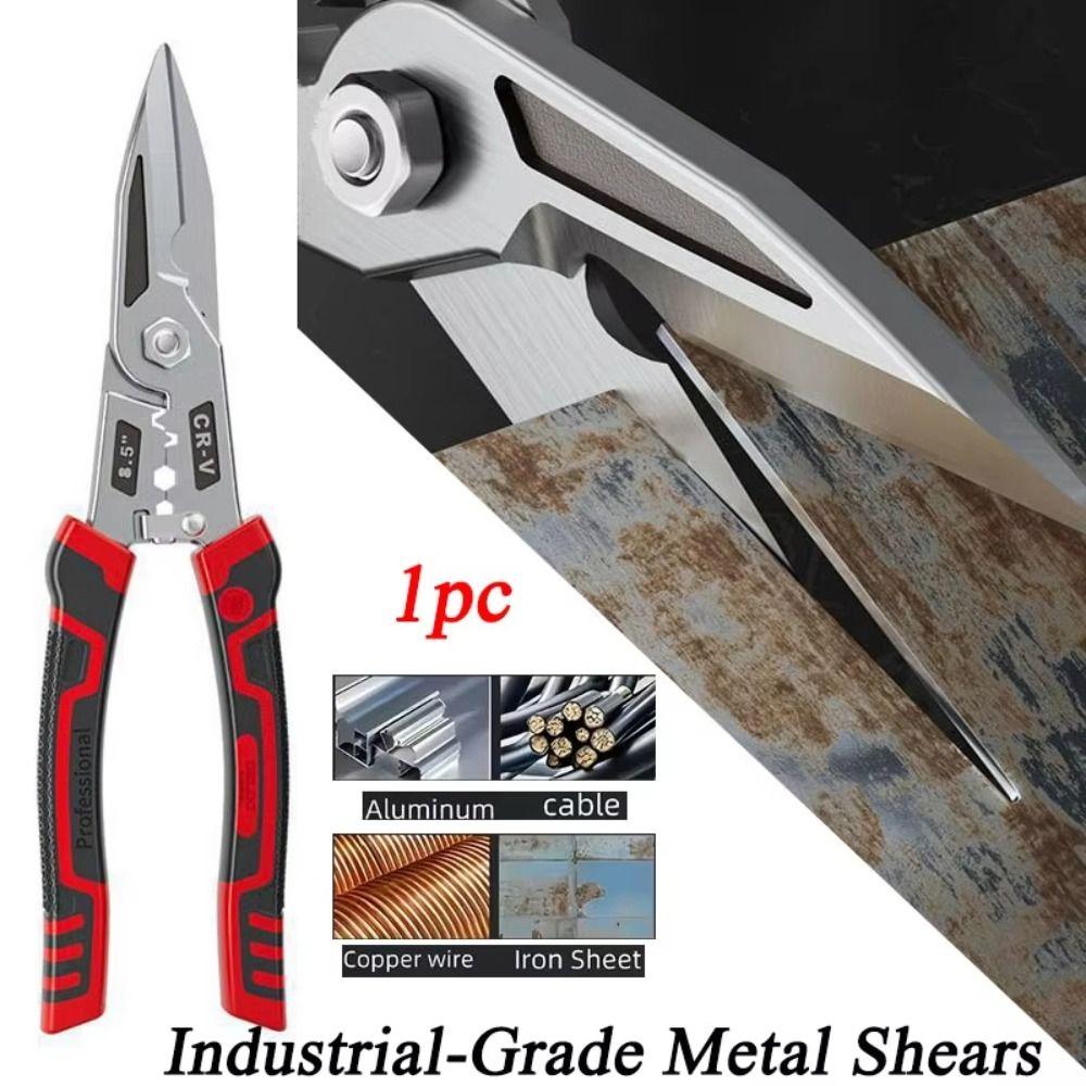 Heavy Duty Iron Shears for Cable Iron Wire Cutting Stripping Crimping Hand Tool