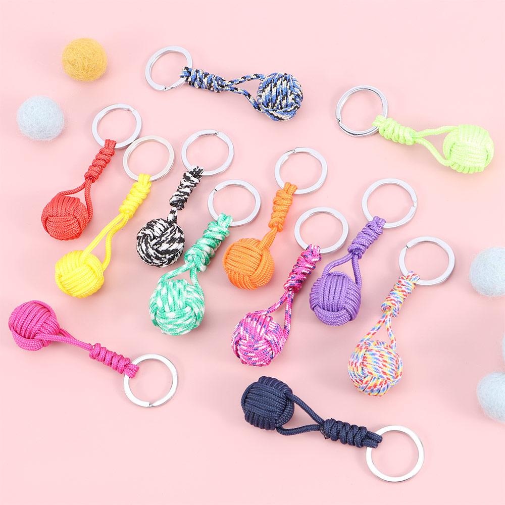 For Women Men Ball Lanyard Parachute Rope Jewelry Keyfob Key Ring Key Chain Fashion Accessories