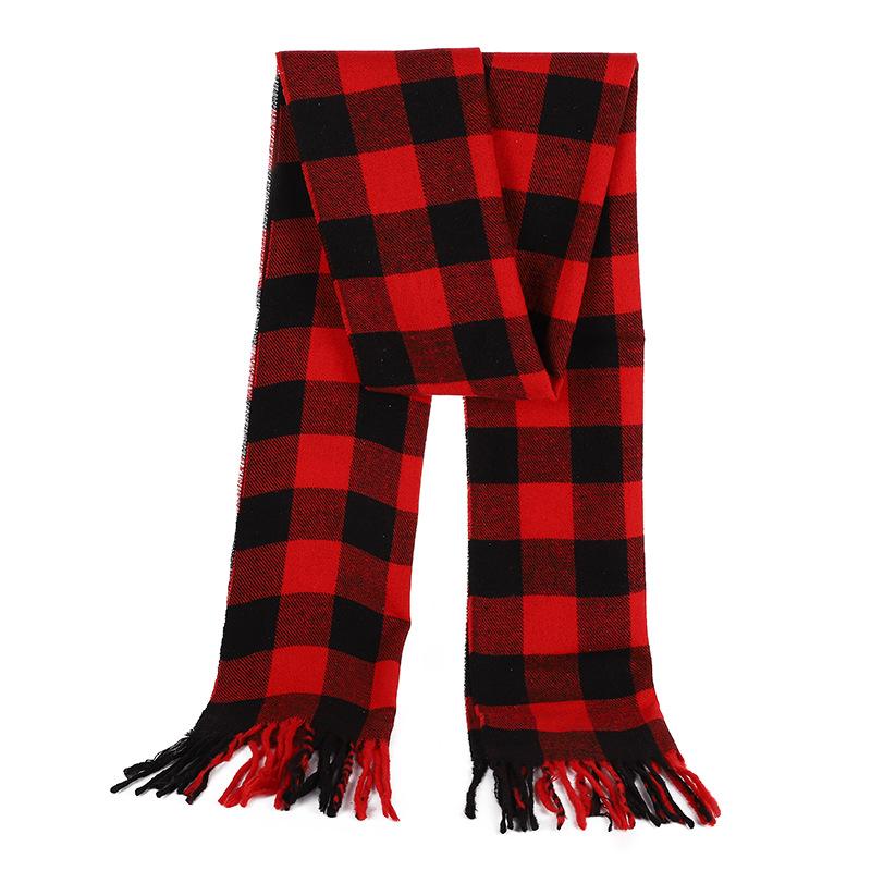 New Autumn And Winter Men'S Versatile Fashion Trend Tassel Scarf Shawl For Warmth Solid Color Thick Wool Good Quality High Cost-Effectiveness