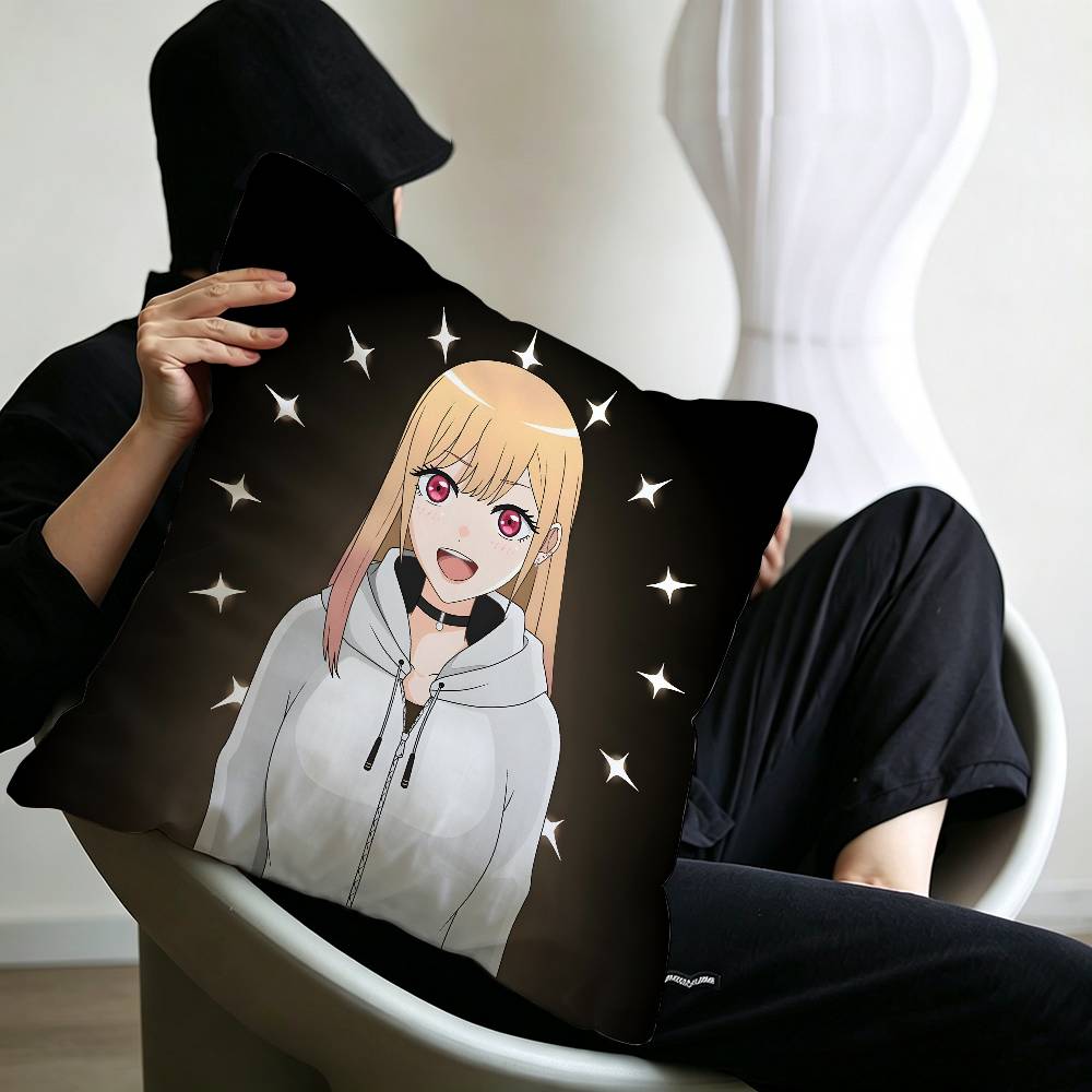 My DressUp Darling MМарин Китагава Наволочка мультфильм Подарок Чехол для подушки Спальня Дом Диван Стул Сиденье Декор наволочка