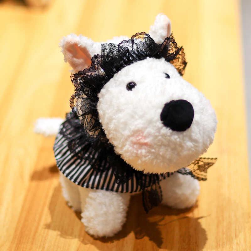 Adorable 8 Inch Highland Terrier Plush Toy Soft Stuffed Dog For Creative Birthday Gifts
