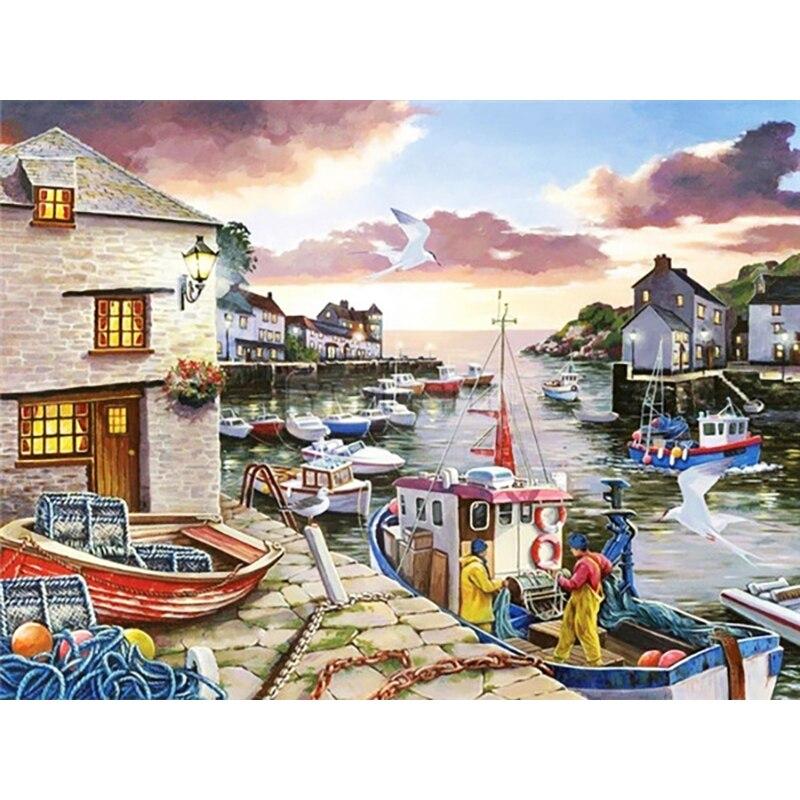 Новый 5D DIY алмазная живопись вид на море Алмазная вышивка автомобиль вышивка крестом полная круглая дрель ремесла домашний декор ручной подарок