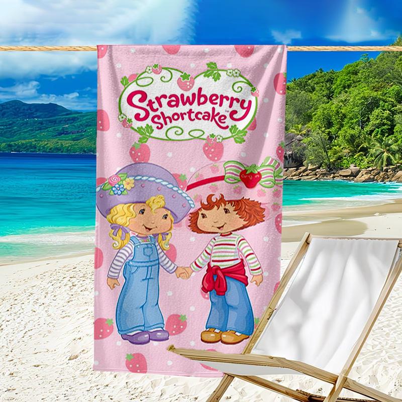 Straw-berry Quick-Dry Microfiber Beach Towel Super Soft & Absorbent for Bath, Beach, Travel Bath Time Accessory, Fan gifts