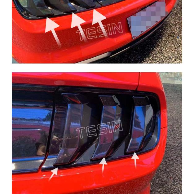 TESIN Car Rear Tail Light Lamp Decoration Cover Trim for Ford Mustang 2018 2019 2020 2021 2022 2023 Taillight Cover Accessories