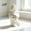 Spooky Window Display 3D Printed Glow in The Dark Skull Ornament Gothic Hooded Ghost Statue Halloween Party Supplies for Desktop Decoration Luminous