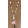 Rose Quartz Crystal Pendant Hands Design