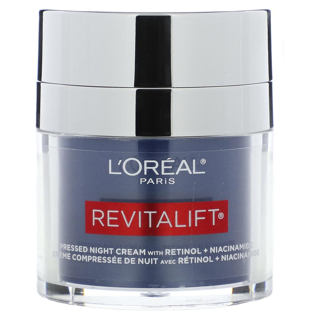 L'Oréal, Revitalift, Pressed Night Cream with Retinol + Niacinamide, Fragrance Free, 48 G (1.7 Oz)