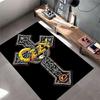 Gothic Cross Skull Design Carpet suitable as a non-slip mat for the living room or bedroom sofa