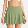 Женская однотонная юбка для йоги, брюки для бега, фитнеса, тенниса, карманная спортивная юбка