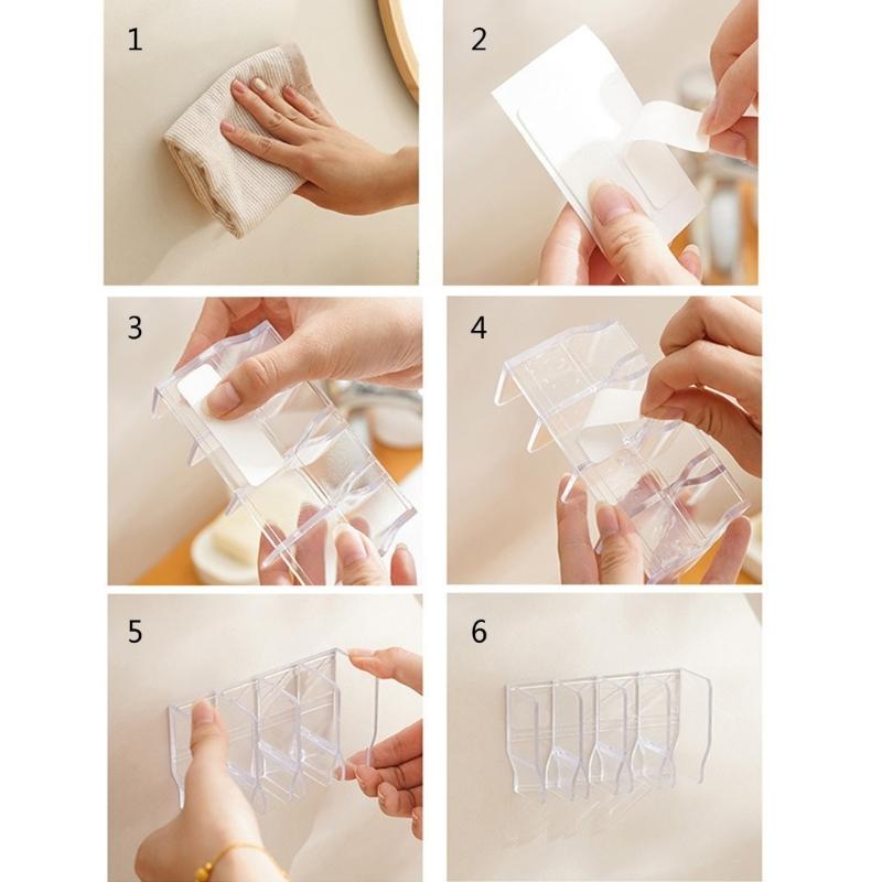 Вертикальный дозатор для крема для рук Настенный блок для хранения Несколько отделений Полки-органайзеры для ухода за кожей в ванной