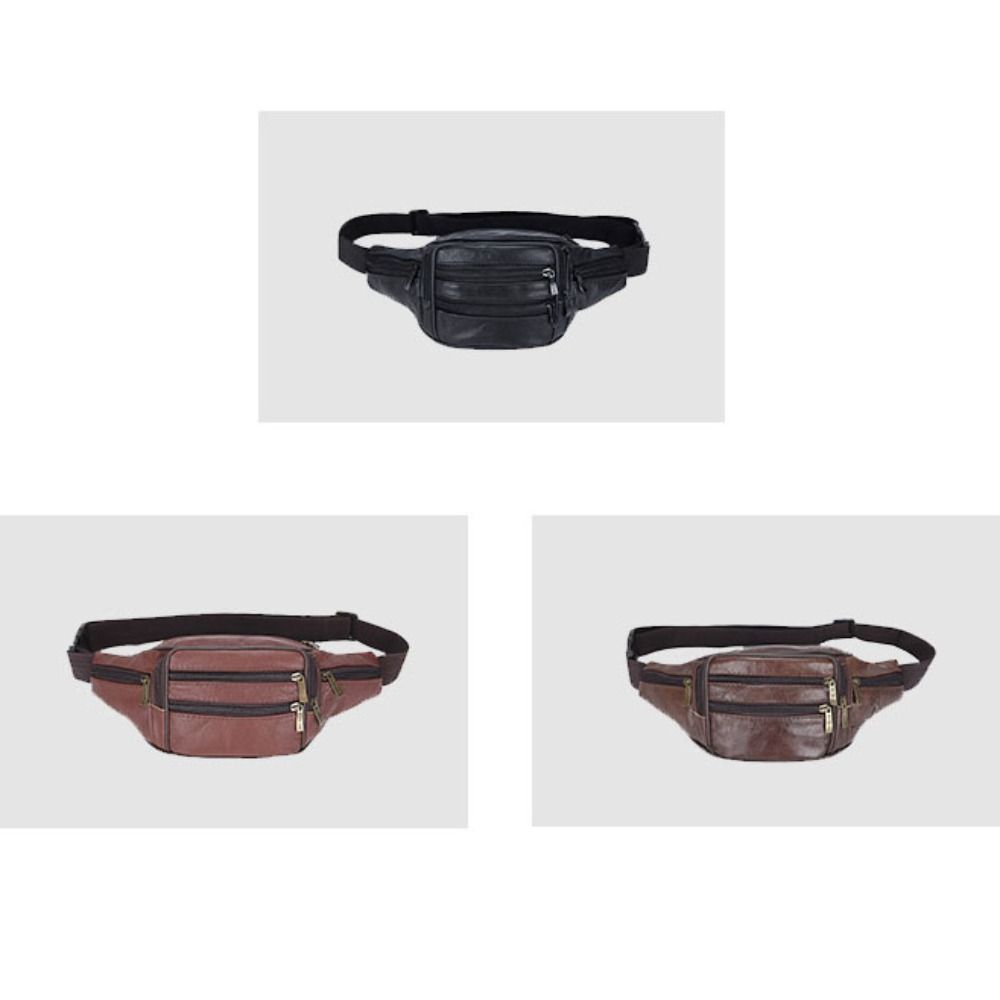 Сумка на пояс из натуральной кожи, большая вместимость, сумка для телефона, новая нагрудная сумка для мужчин