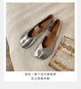 Sheepskin Version~ Grape Mother, the Same Style, Light Mouth, One-word Belt, Thin and Soft Split-toe Shoes, Women's Single Shoes, Genuine Leather Fl