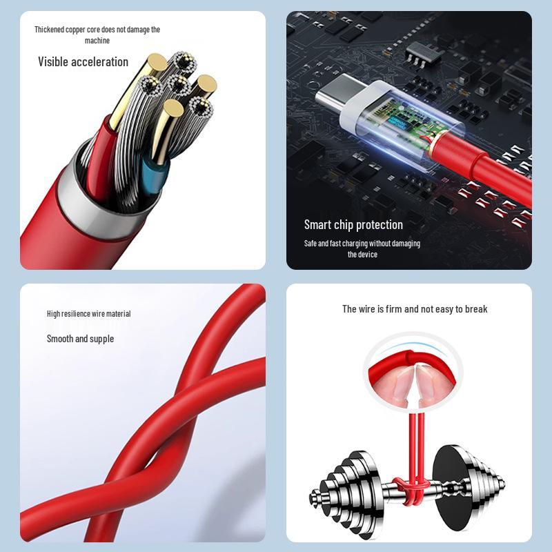 Сертифицированный зарядный кабель Type-C 120 Вт 6 А для Apple, Huawei, Xiaomi