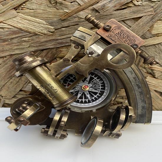Морской секстант 12,5 см Морская астролябия Корабль секстант компас с коробкой