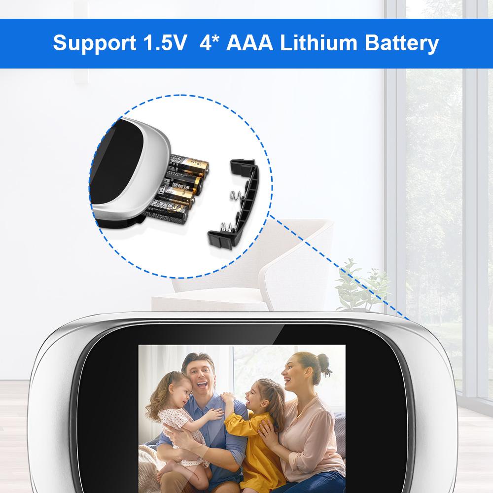 2.8 Inch LCD Digital Peephole Doorbell 90 Degree Door Eye Door Viewer Camera Night Vision Photo Door Ring Monitor