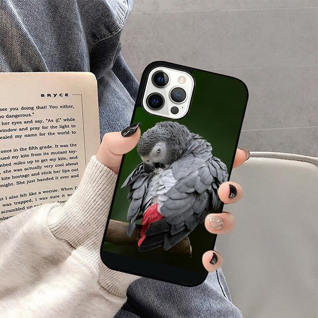 Чехол для телефона с африканским серым попугаем Для iPhone 17 Air 16 15 14 13 12 Pro Max Plus Max Cover Shell coque