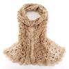 Lace Hook Flower Hollow Sequin Silk Scarf for Women's Summer Retro Thin Style Evening Dress Cheongsam Shawl Scarf