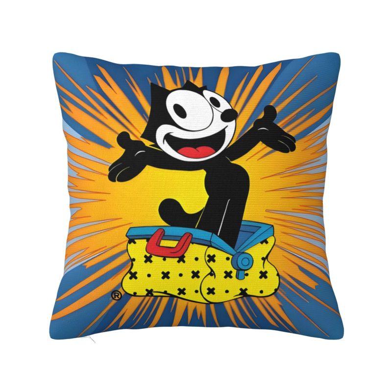 Пользовательская наволочка для подушки Disney Felix The Cat Аниме 40x40 см Декоративная Мультяшная Kawaii Роскошная Наволочка Мягкая Наволочка