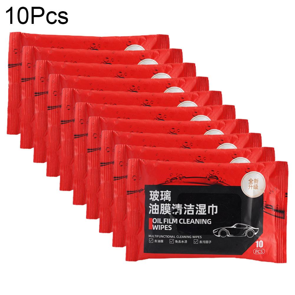 1-10Pcs Car Glass Oil Film Removal Wipes Oil Film Cleaning Wipes Car Oil Stain Cleaner Vehicle Window Powerful Decontamination