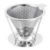 Воронка для кофе uxcell Pour Over 600 Mesh 113 мм в диаметре, конусная, многоразовая, с кронштейном из нержавеющей стали на 1-2 чашки