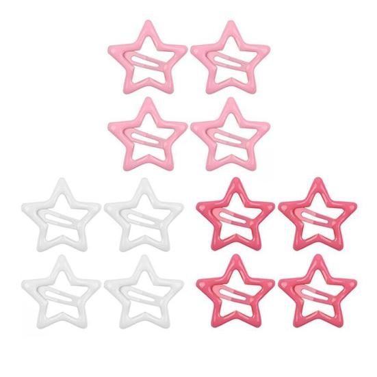 Yousheng 10/24Pcs Girl Hairpin Bowknot Decor Satin Hair Clips Star Shape Hair Pins Long Short Curly Braided Hair Tool Hair Accessories