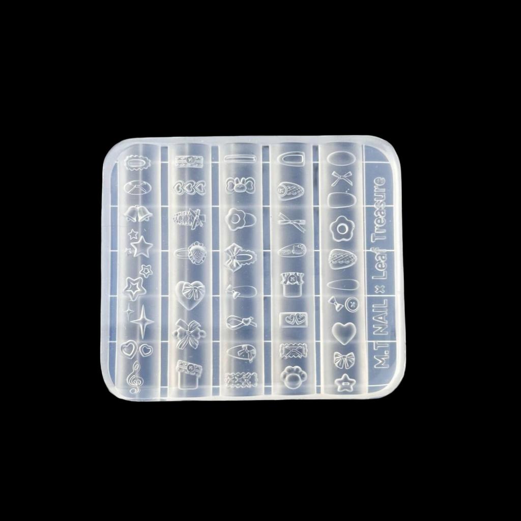 3D Силиконовая форма для ногтей с бантиком, Сладкий цветок, Сердце, Кружево, Прозрачные шаблоны для ногтей, Инструмент для дизайна маникюра, Декор для нейл-арта DIY