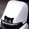 10pcs Peek-a-Boo PVC Decals Black Funny Kitty Decals Cartoon Car Styling Cover  Laptop