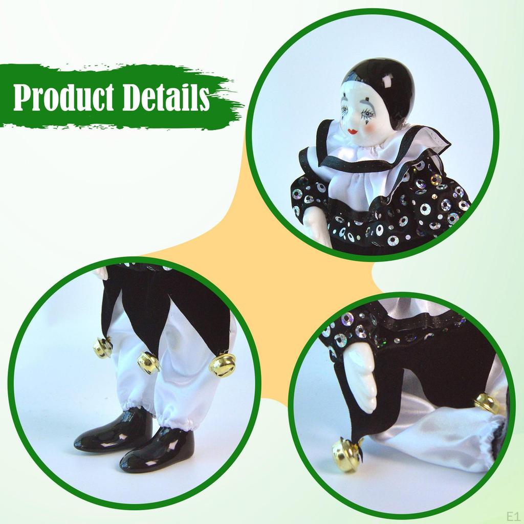 Фигурка куклы-клоуна, декоративная статуэтка, декор на Хэллоуин, коллекционное настольное украшение, фигурка, скульптура