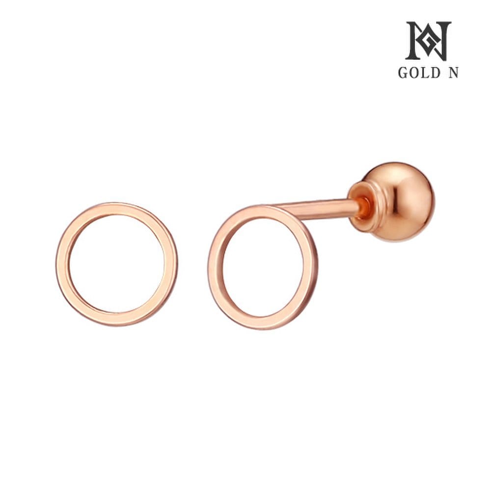 Gold N 14K Circle Piercing