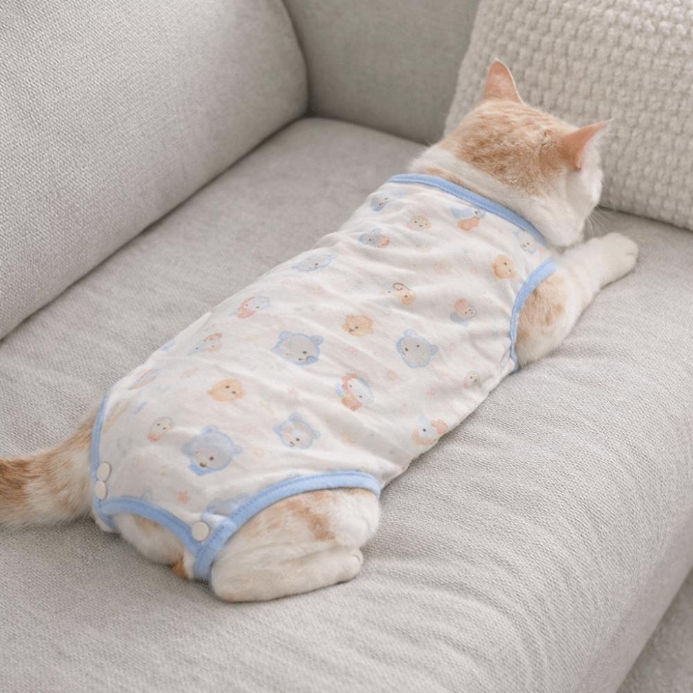 High Elasticity Cat Sterilization Suit Breathable Pet Anti-Licking Vest  Pet Estrus Period