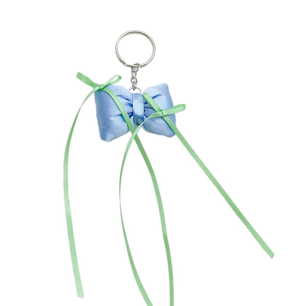 Sweet Ribbon Bowknot Keychain Pendant Keyring Charm Lovely Hanging Decorations for Purse Bag Backpack Handbag Wallet