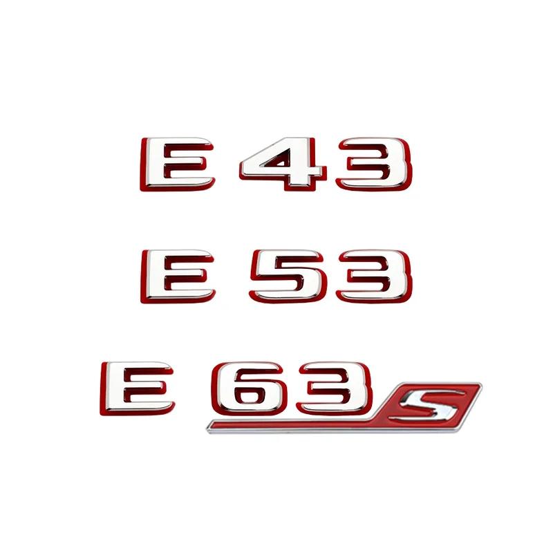 2024 Новый стиль Двухцветные Буквы Цифры Шильдик E43 E53 E63s для Крыла Багажника Задней Части Автомобиля W212 W213 W214 Наклейка Логотип Аксессуары