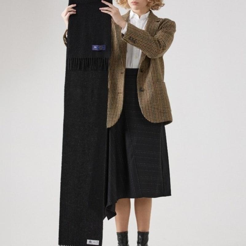 ABRAHAM MOON Шарф из мериносовой шерсти 25 см - Черный