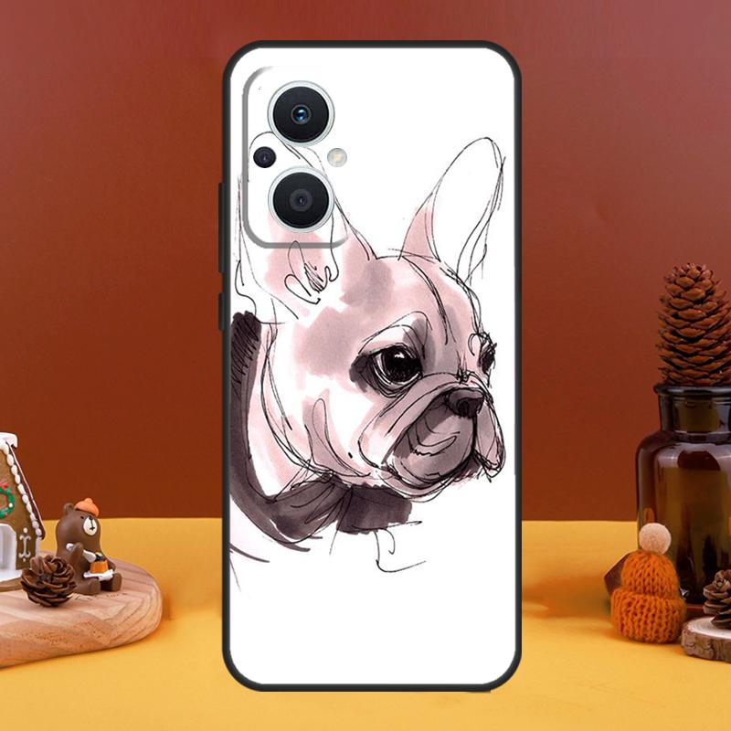 Милый Чехол с Французским Бульдогом для OPPO Reno 8T 4Z 5Z 10 Pro 11 F 4 5 6 7 8 Lite OPPO Find X5 X6 Pro X2 X3 Lite Чехол